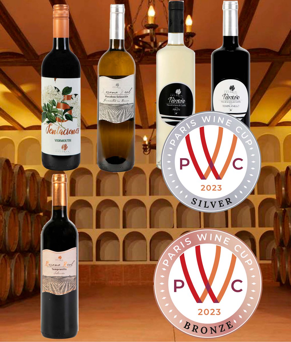 ¡Tremenda semana de premios para Coloman!
Empezanos celebrando el éxito de nuestros vinos en Paris Wine Cup. Platas para nuestro Vermut, Macabeo, y los Pedroteños Airén y tempranillo; además de bronce para Besana Real Tempranillo.
Recordamos que puedes comprar en nuestra tienda.