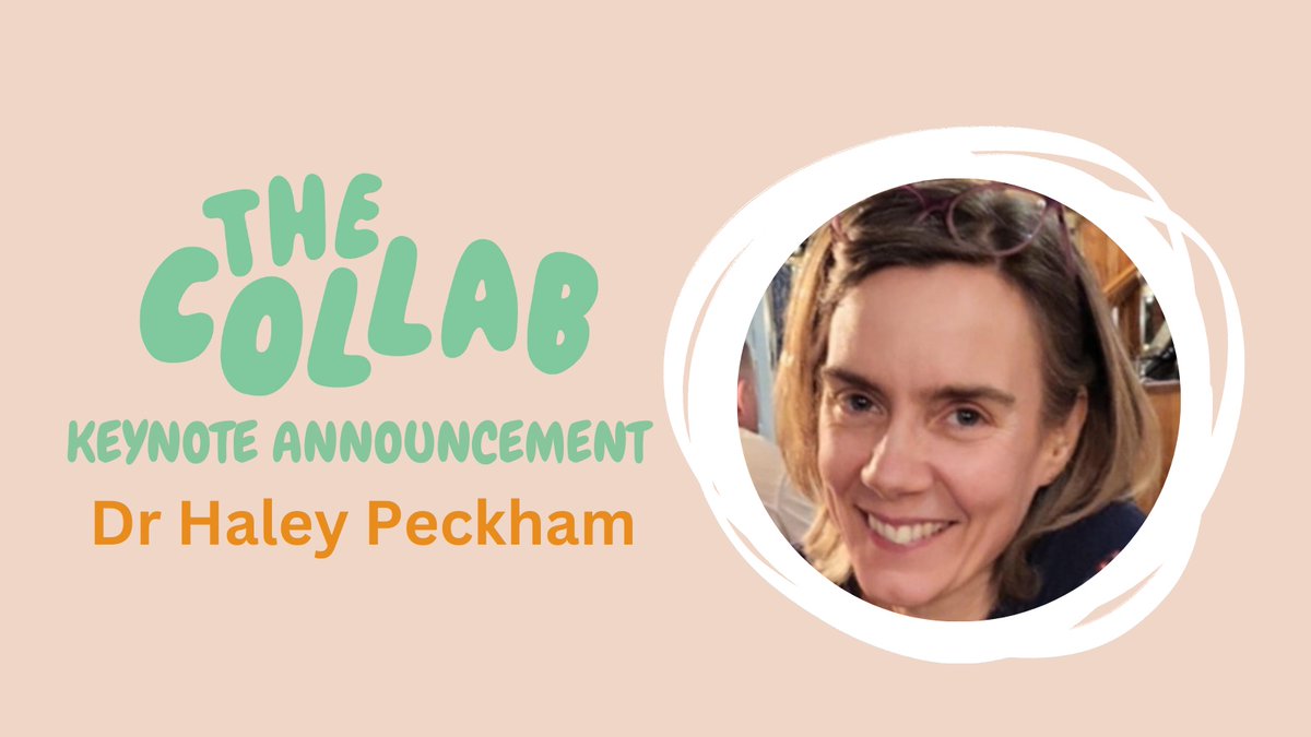 CMHNunimelb's tweet photo. We are very excited to welcome back Dr Haley Peckham as a #KeynoteSpeaker for #Collab2023
For more info on Haley &amp; #TheCollab visit https://t.co/qhyUtUV27L https://t.co/iOd1ecxMMC