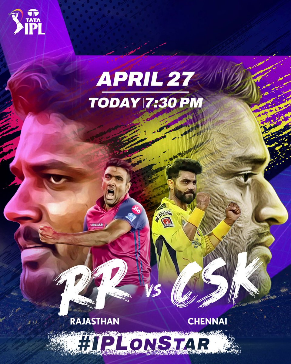 Star Sports on Twitter "The Royals meet the Super Kings! 👑 ChennaiIPL