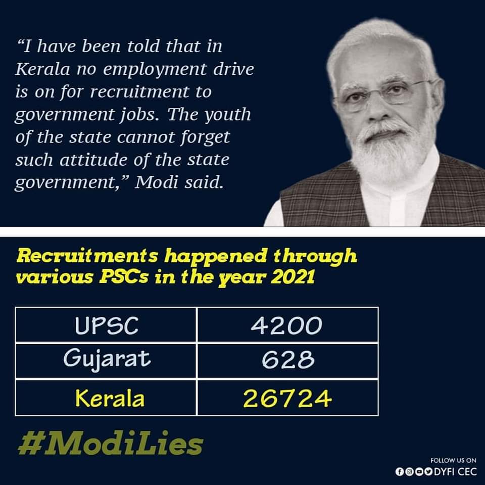 HimaghnarajDYFI's tweet photo. Modi lies. Call out the blatant lies told by PM at an event that happened at Kerala.
#ModiLied #Kerala #watermetro
#Modi_Hatao_Desh_Bachao #ModiDisasterForIndia https://t.co/yfpmIbsiDv