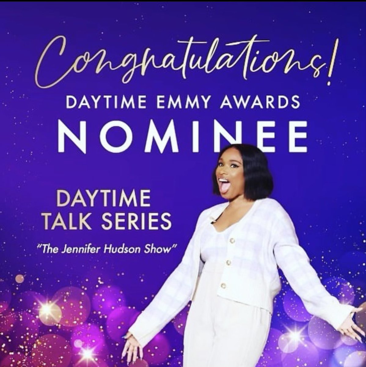 Sending huge congrats to <a href="/iamjhud/">Jennifer Hudson</a> for a successful 1st season &amp; Emmy nomination!!! Great job!!!