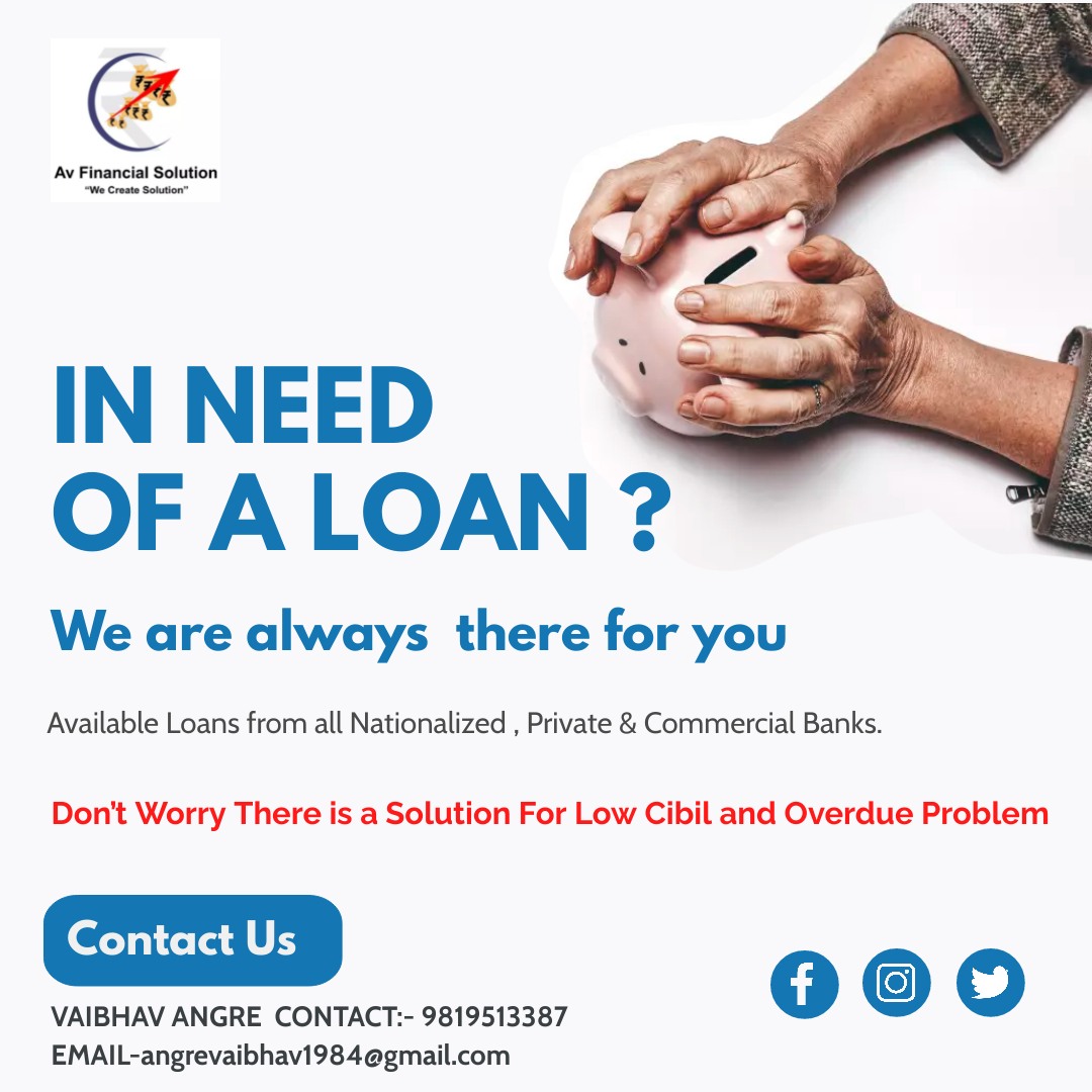 AVFINANCIALSOL1's tweet image. Home Loan | Loan Against Property  Commercial Loan |  Balance Transfer + Top-up

आपकी  financial जरूरते  पूरी करने के लिए साथ देनेवाला एक भरोसेमंद साथी  AV Financial  Solutions.

VAIBHAV ANGRE
CONTACT:- 9819513387
EMAIL-angrevaibhav1984@gmail.com

#avsolution #av #loan #personal