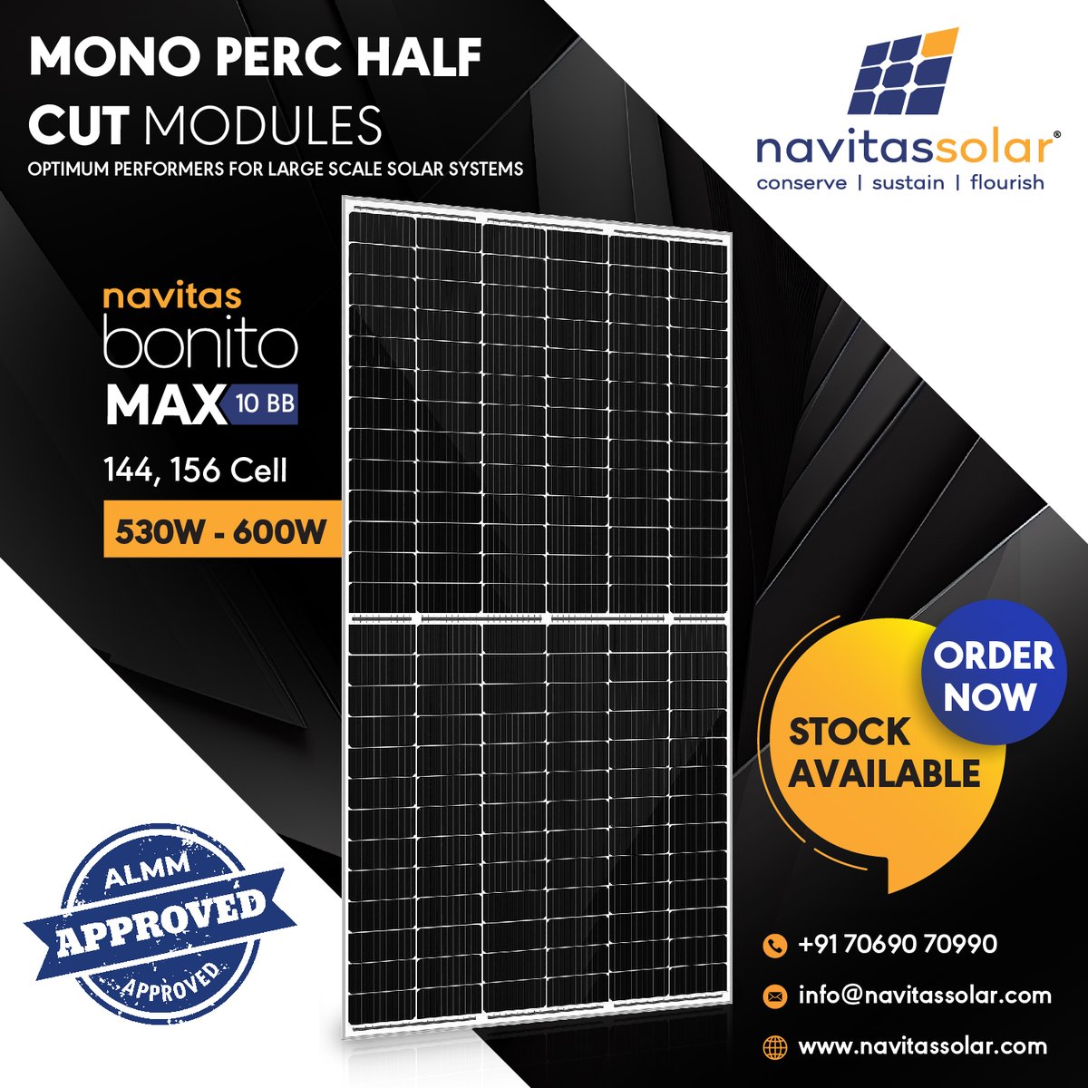 SolarQuarter's tweet image. Navitas Bonito Max is the ultimate #solar #panel solution for your home or business!
For more information,
Visit us at: navitassolar.com
Write us at: info@navitassolar.com
Call us at +91 70690 70990
#NavitasSolar