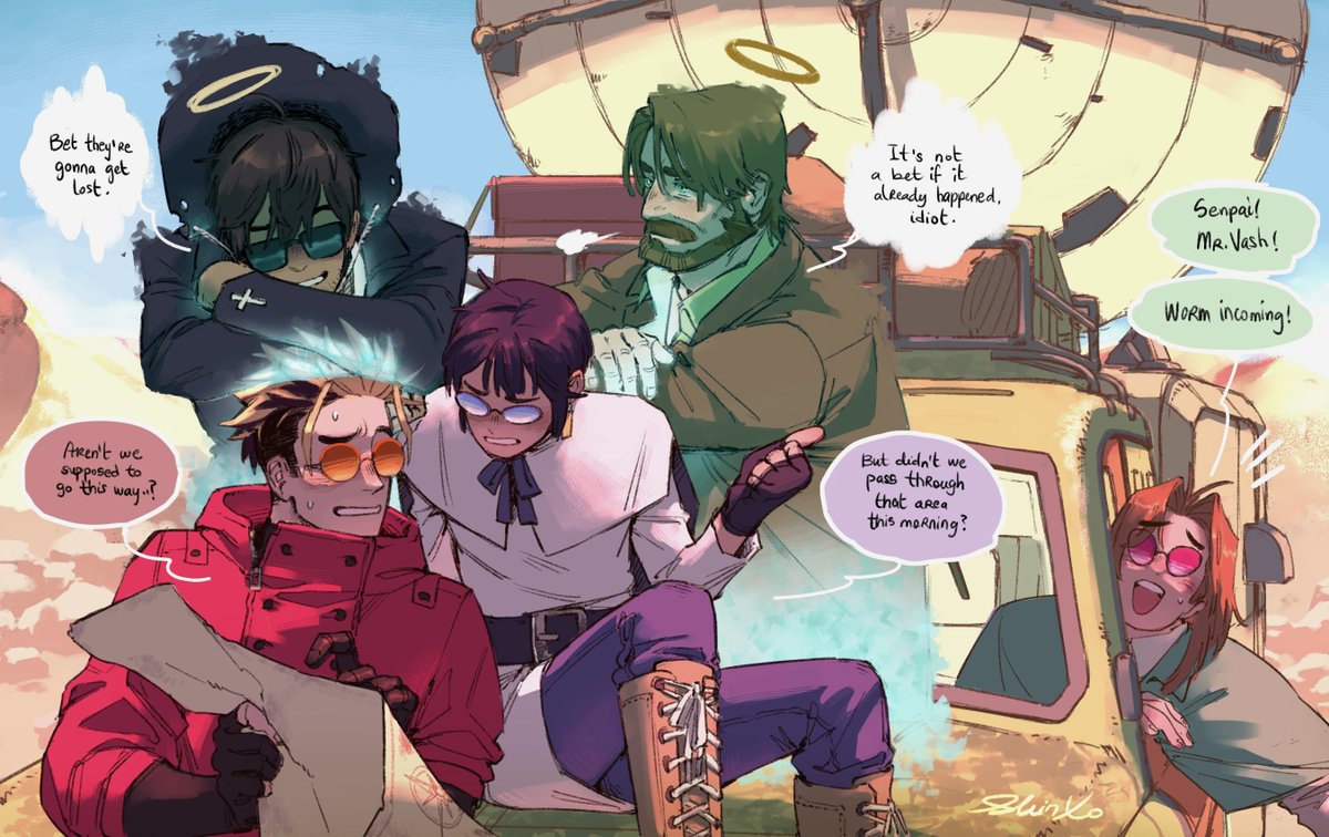 maomango_doodle's tweet photo. // implied trigun spoilers

Roberto and WW hanging around as ghosts :D #TRIGUNSTAMPEDE https://t.co/Z2QvLy70eI