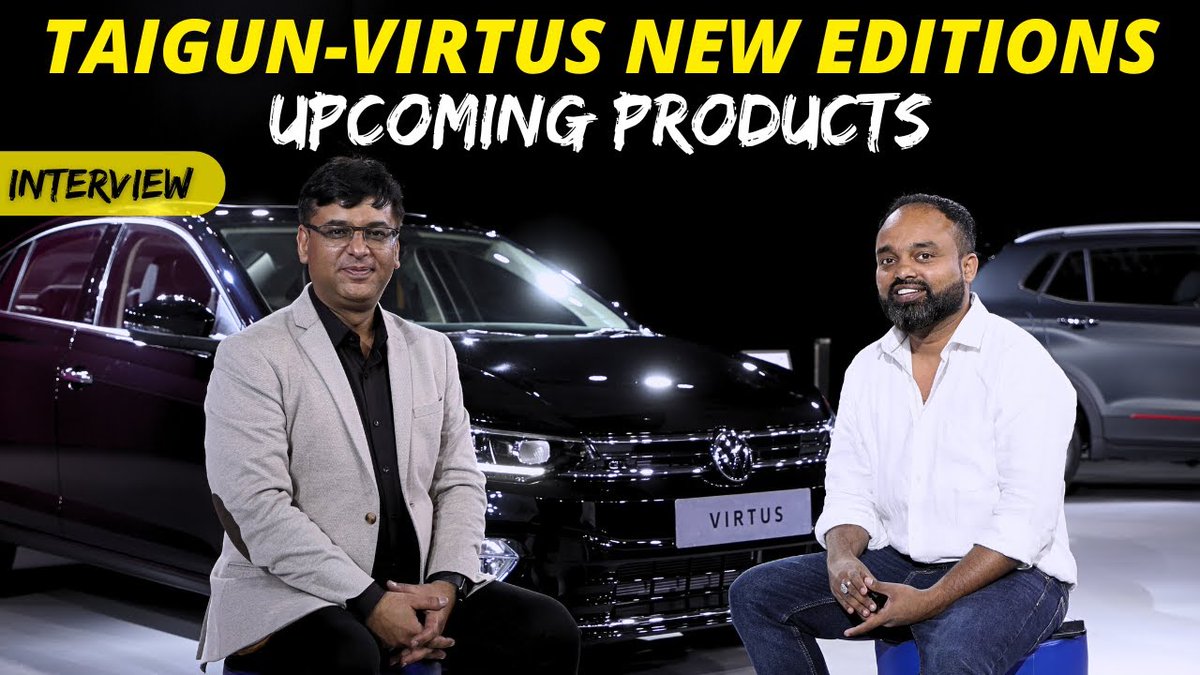 jagranhitech's tweet photo. Why #Volkswagen Taigun and Virtus Special Editions Launched conversation with Ashish Gupta, Brand Head, @volkswagenindia on a range on topics.
YT Link - https://t.co/2YgqkXHnzB
#JagranHiTech #viralvideoreels #Taigun #virtus #interviewexperience #newlaunchedcars #Car
@VW https://t.co/7YJliUCyRy