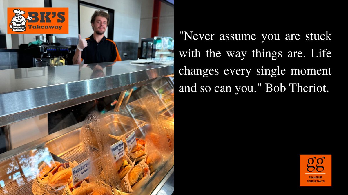 FAustraliab's tweet photo. Now is the time to make a fresh start! "Never assume you are stuck with the way things are. Life changes every single moment and so can you" Bob Theriot
Consider a #bkstakeaway #franchiseCall Grant 0408 129 035 & see me at Stand D17 at #Melbourne @FranchisingExpo 6 & 7th May https://t.co/f9R1AvxlV5