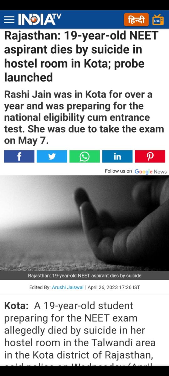 call_science's tweet photo. @narendramodi @rashtrapatibhvn a 19 year old girl committed suicide in pressure of NEET UG 2023 , you can save many lives and there future please postpone NEET UG 2023 at least one month 😥 #NEETUG2023POSTPONE  #NEETUG2023postponed  #neet2023postpone  #NarendraModi https://t.co/tcXMZwK3Ua