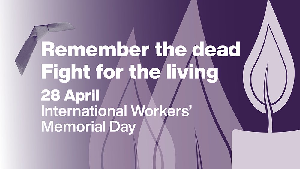cmcanea's tweet image. Today, on International Workers' Memorial day, we commemorate all those people who have lost their lives at work.

Injuries and illnesses caused by employers who don't care about health &amp;amp; safety, can be avoided with the help of strong trade unions in all our workplaces. #IWMD23