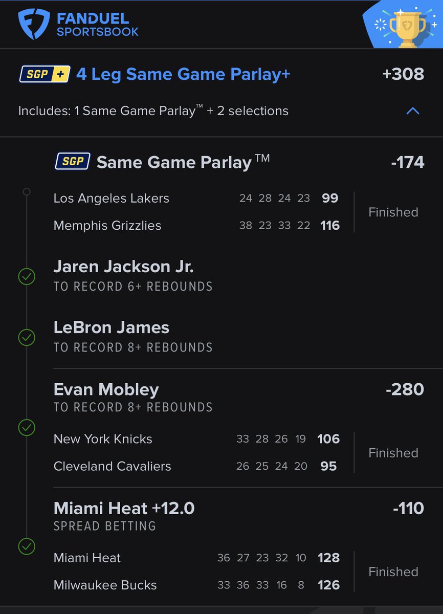 FDGURU ™ on Twitter "Cash the NBA parlay from my April group and