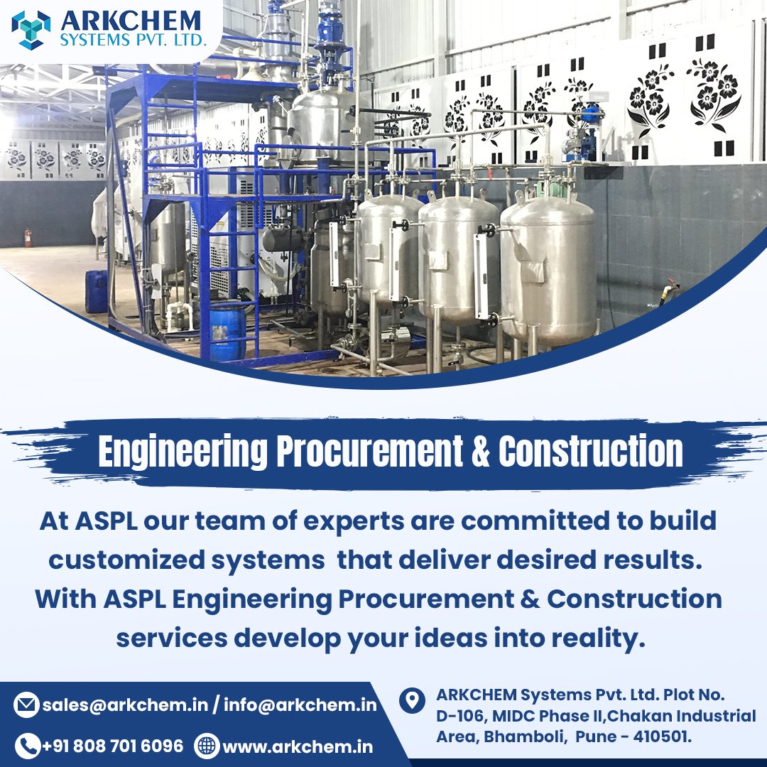 arkchemsystems's tweet image. Building success from the ground up with our EPC services.

arkchem.in

#arkchemsystems #turnkeysystems #distillationsystems #evaporationsystems #Processengineeringcompany #dryingsystem #extractionsystems #mixingsystem #customizedsystems #industrialdryingsystem #EPC