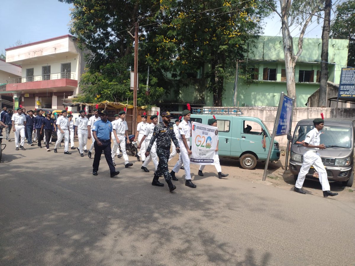 NCCDteOdisha's tweet photo. #NationalCadetCorps
Awareness rally on G20 was carried out by NCC Cadets at BhawaniPatna today.
@GovernorOdisha 
@Naveen_Odisha
@HQ_DG_NCC
@DHE_Odisha https://t.co/t5zfIrkLHC