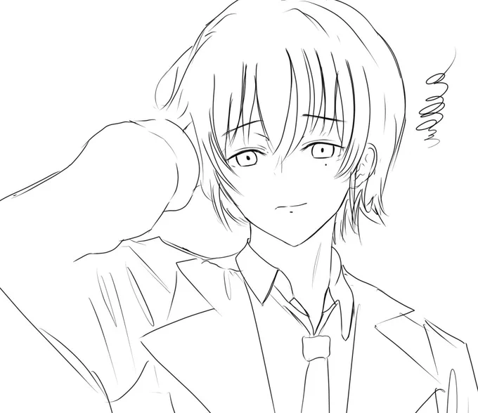 暇見つけてTS花梨先輩の続き描いてましたが、等身ちゃんと意識すると何か違ってきますね🥶 