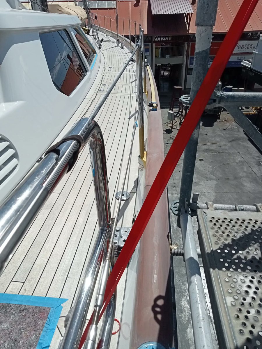 AbsolutBoatCare's tweet photo. In the sunshine aboard Legend, working on her cap rail varnish, getting this legend season ready for her guests.
Contact +34 649 989 909 for your yacht finishing solutions
#shipyardlife #yachtvarnish #varnish #varnishwork #caprail #superyachtvarnish #absoluteboatcare https://t.co/j8Z3mw1LW7