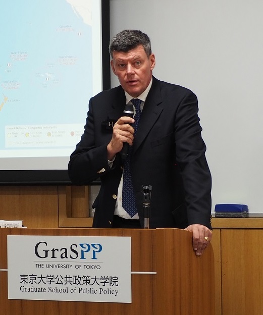SCERUTokyo's tweet photo. In the SCERU seminar on 19 April, RADM Geoffroy D’Andigné of French forces in the Asia-Pacific, highlighted the importance of deepening international partnerships and cooperation. https://t.co/6hW4LXWPS4