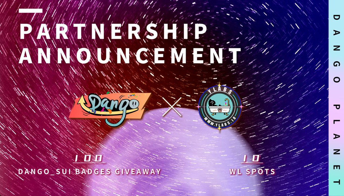 Y Labs (@ylabs_io) on Twitter photo We are excited to announce Dango_SUI Badge #Partnership #Giveaway!
@Dango_SUI X <a href="/YLabs_io/">Y Labs</a>
🎊 Rewards: 100 #Dango_SUI Badges
                           10 WL Spots
✅Follow our Twitter
✅ Join Community
✅ Complete task: trantor.xyz/campaign/24739… We are excited to announce Dango_SUI Badge #Partnership #Giveaway!
@Dango_SUI X <a href="/YLabs_io/">Y Labs</a>
🎊 Rewards: 100 #Dango_SUI Badges
                           10 WL Spots
✅Follow our Twitter
✅ Join Community
✅ Complete task: trantor.xyz/campaign/24739…