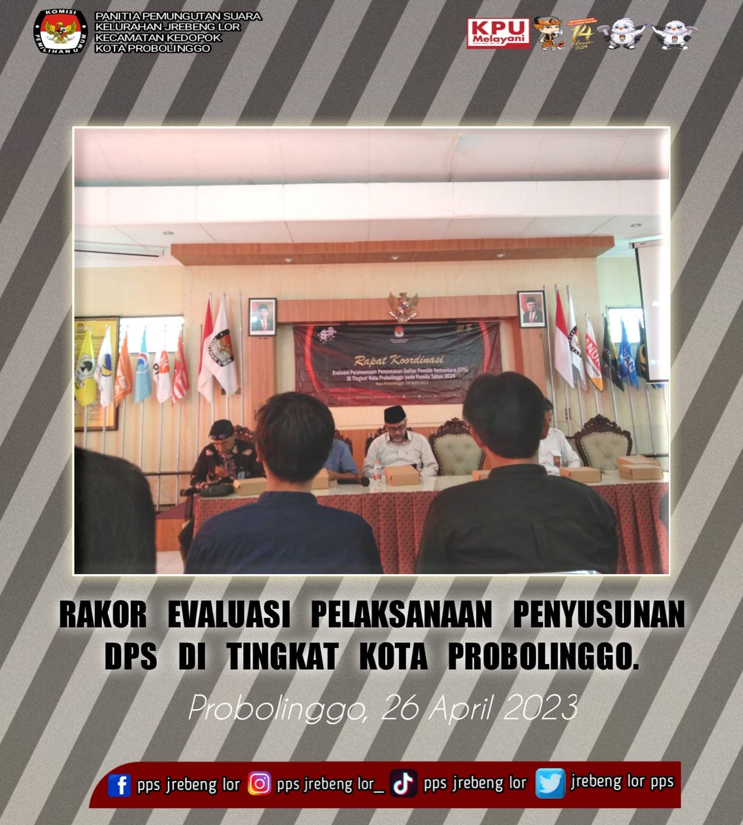 JrebenglorPps's tweet photo. #sahabatpemilih 

Menghadiri rakor evaluasi pelaksanaan penyusunan DPS tingkat Kota Probolinggo.

#kpumelayani #integritas24jam #bersamakpukitabahagia https://t.co/U6hmMKrvAZ