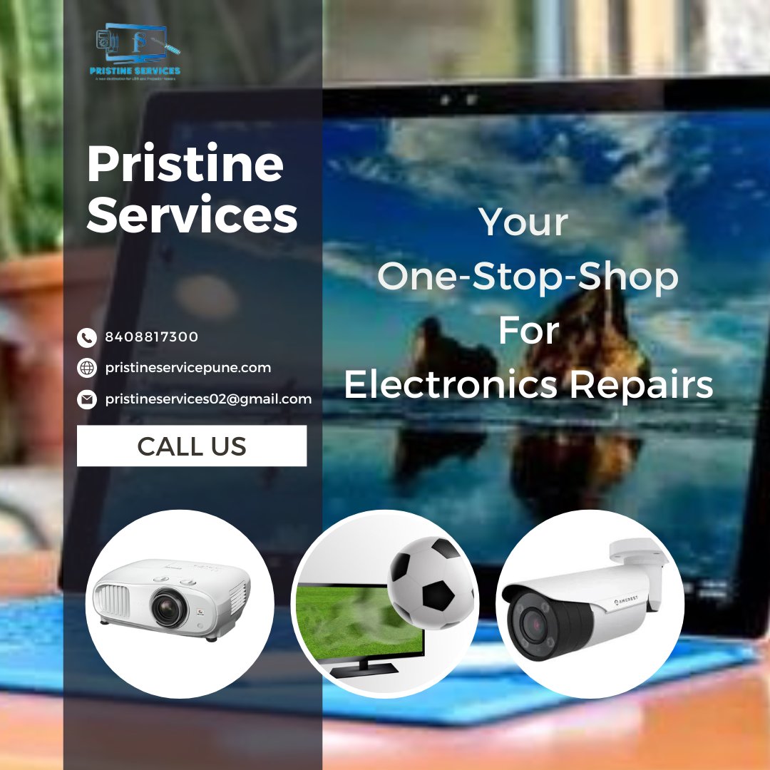 PristineServic5's tweet photo. At Pristine Services, we pride ourselves on being your one-stop shop for all your electronics repairs. 

For More Details visit:- https://t.co/cAb7BRBNHN

Call/What’s up 7058629889/8408817300

#PristineServices #ElectronicsRepair #LaptopRepair #CCTVRepair #LEDTVRepair https://t.co/KHoN9zri4b