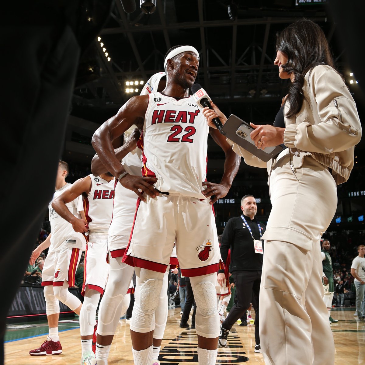 Jimmy Butler (98 points) is the 7th player in NBA history to record 95+ points in a 2-Game span in the Playoffs. He joins:

Michael Jordan (8 spans, high of 112 points)
Jerry West (3 Spans, high of 101 points)
Elgin Baylor (2 Spans, high of 99 points)
Kevin Durant (95 points,