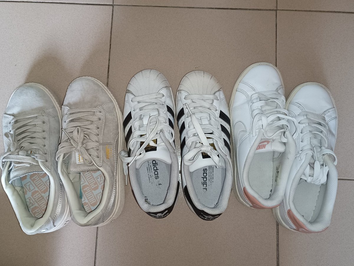 2427q's tweet photo. 60一双包邮带走
贝壳头35.5码
彪马nike都是36码 https://t.co/kBeTyOUxZh
