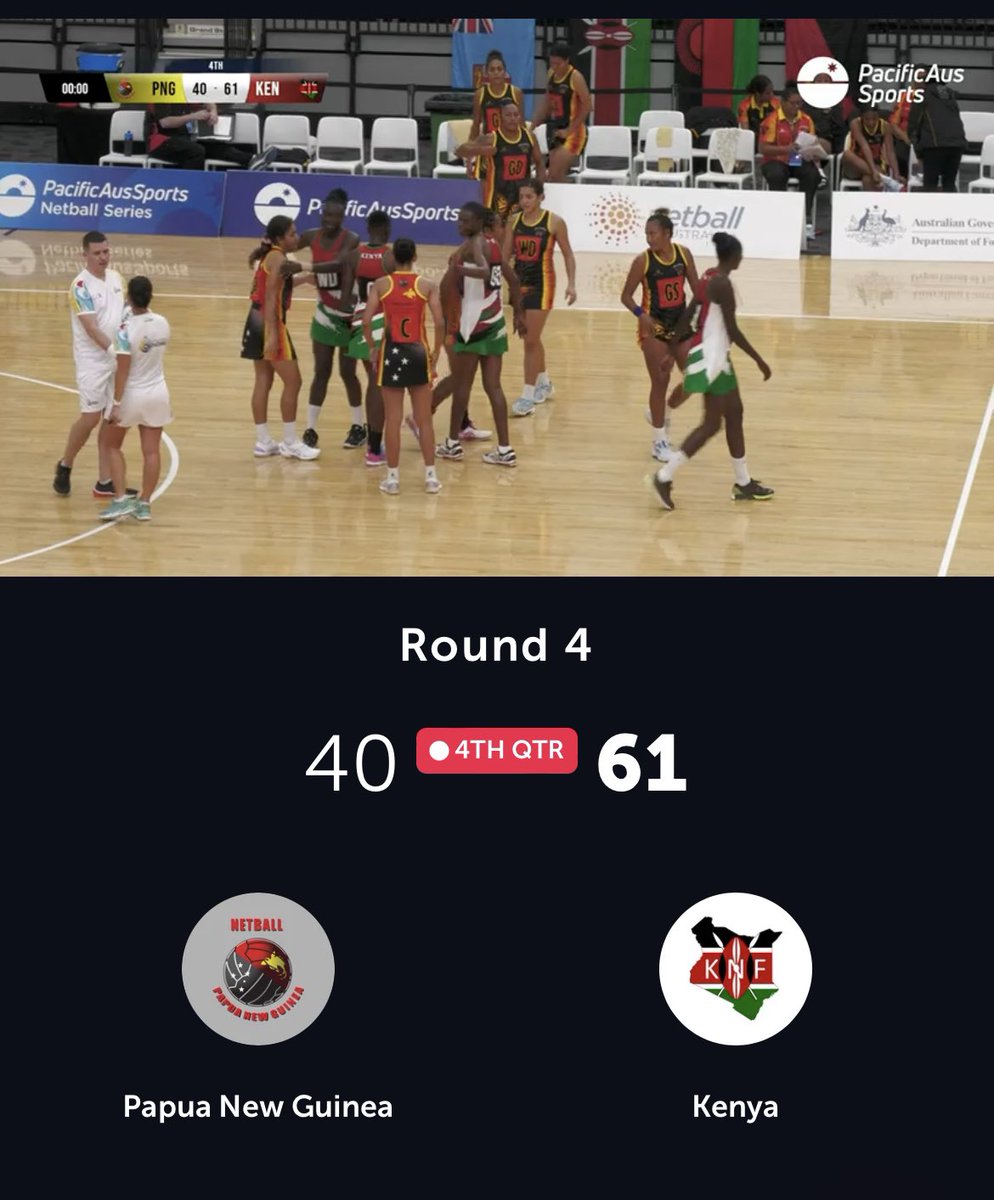CYNTHIA_WANYAMA's tweet photo. ANOTHER BIG WIN FOR TEAM KENYA NETBALL DIVAS:
The (Divas) Kenya team Clashed  Papua New Guinea today 27/4/23 in PacificAus Sports Netball Series in Australia, at Gold Coast Sports, Leisure Center. Kenya Won 61-40. Papua New Guinea.
#congratsteamkenya
 #kenyaNetball https://t.co/cSCGEtOo0K