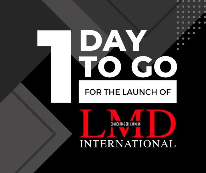HHewavisenti's tweet image. #LMDInternational
CONNECTING SRI LANKANS🌏

Stand by for the launch of LMD International📌
#LMD #MediaServices #global #GoingGlobal #Global #launch #ConnectingSriLankans #SriLanka