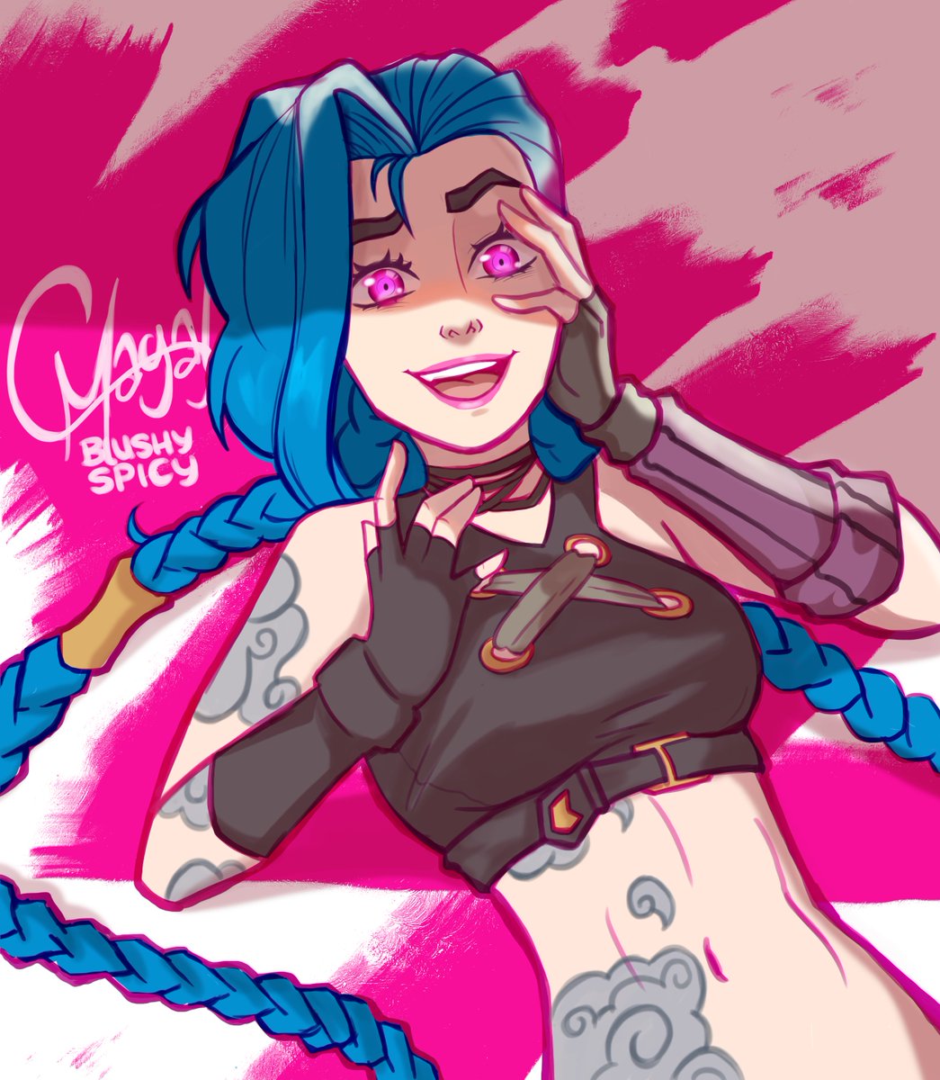 CF_Magal's tweet photo. I drew this Jinx based on @BlushySpicy. I love your art and it inspires me a lot https://t.co/WEOHrvvyKJ