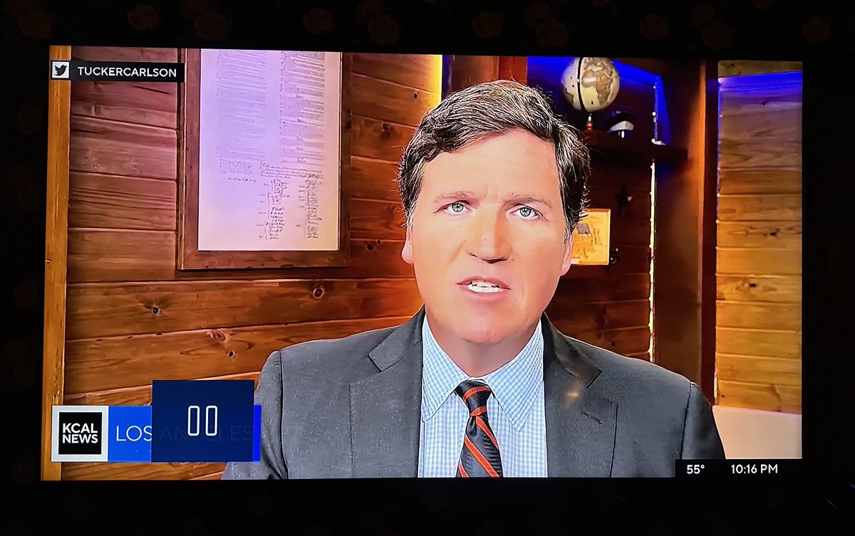 Tucker Carlson, live from his infrared sauna.