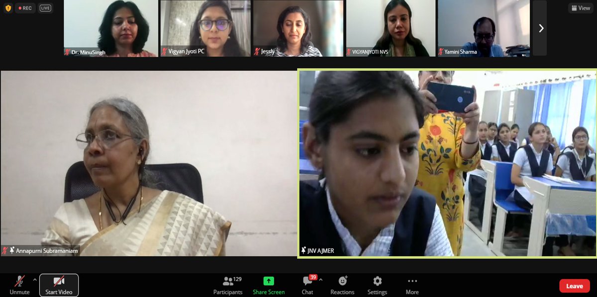 NVS_HQ's tweet photo. Under #VigyanJyoti Program, 4th Session of Lecture Series “India’s Science Geniuses” was held virtually yesterday. The Speaker @AnnapurniS36468 shared her insights with VJ scholars and motivated them toward #STEM pathways. The session concluded with interesting Q&amp;A of scholars. https://t.co/uVXRdH4vN1