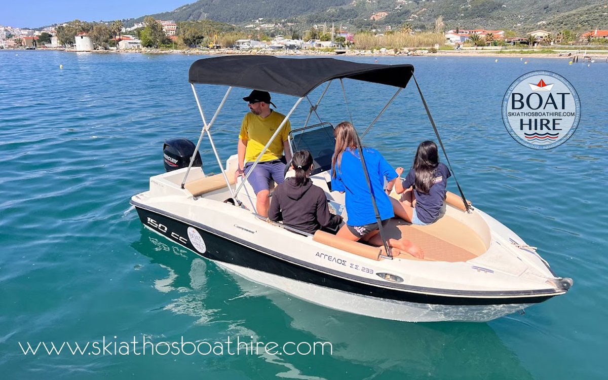 stefkouf's tweet photo. The season has begun...
 The French family enjoyed a splendid April day. @skiathosboats https://t.co/jyLg3GpBHW