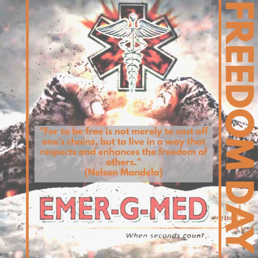 #FreedomDay2023

Have a joyous and safe Freedom day.

Today we remember that change is possible and that everyone deserves to be heard.

For we are all equal.
 We are all South African 🇿🇦

Emer-G-Med
#whensecondscount

#proudlySouthAfrican
#ZAems
#FreedomDay2023