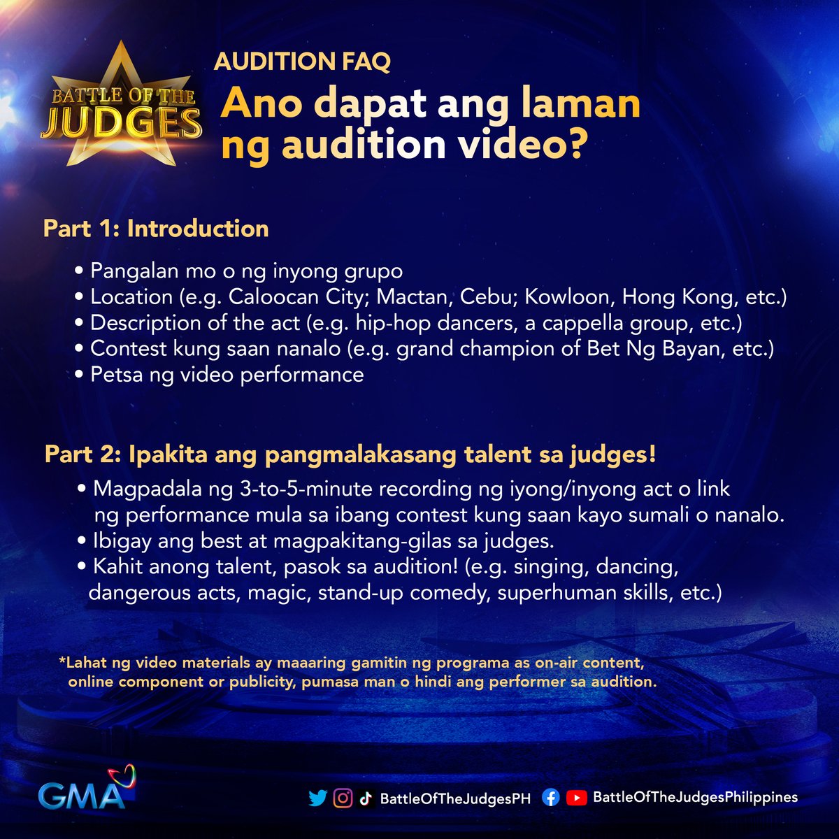 botjph's tweet photo. Mga Kapuso, here's more information on how you can join #BattleOfTheJudgesPH! 

Kayo na lang ang hinihintay namn, sali na sa world's ultimate talent competition! https://t.co/FdVxypHDnn