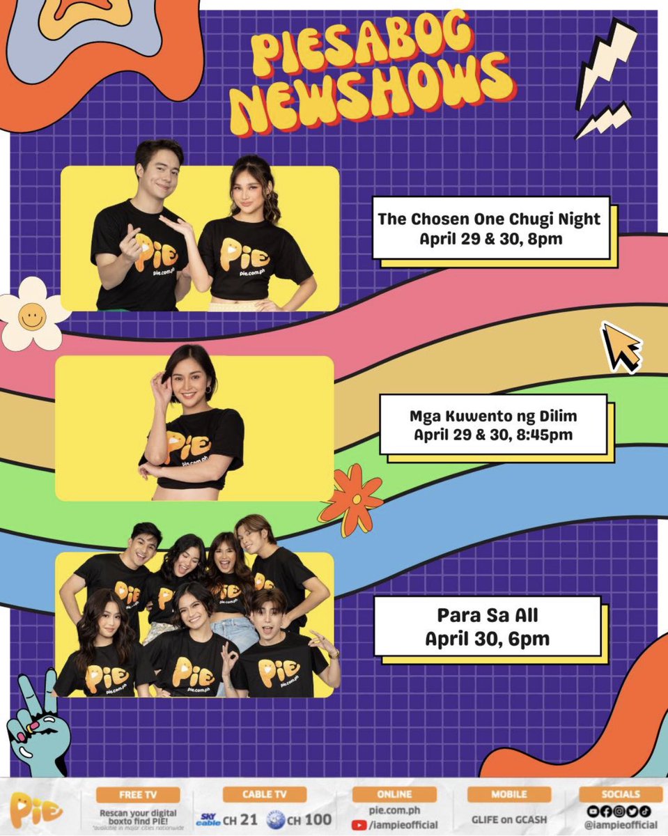 riseartistsph's tweet photo. STARTING APRIL 2️⃣9️⃣NA!

Ilang tulog na lang at mapapanuod na natin sina @MissKareee, @charliedizon_, @gasvicencio, @vivoree, @imgellomarquez, at @AljonMendoza_, sa #PIESabogNewShows ng PIE Channel! 🧡🥳

Makipag-kulitan at chikahan na with ‘em mga katro-PIE! See you all! 🤗 https://t.co/TMeDmPUglR