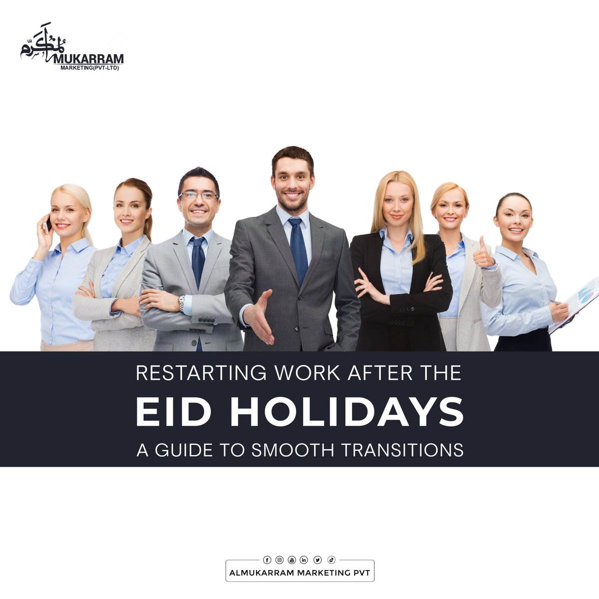 MaMarketing10's tweet photo. "It's never easy to get back into the swing of things after a holiday break. Our guide can help you make the most of your post-Eid transition!

#worktips #Eid #productivity #motivation" https://t.co/bW49vcxwnJ