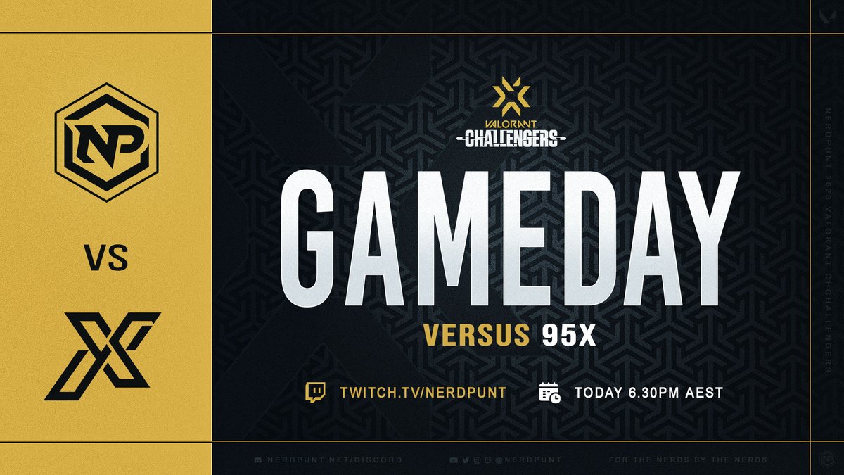 NerdPunt's tweet photo. TONIGHT! #ChallengersOceania
What you've all been waiting for...
Champion vs Champion. 
#1 OCE vs @95XEsports 
6:30PM AEST @ https://t.co/zeS4a81msA
POWERED BY @budgetpc https://t.co/MnxRNHcC4w