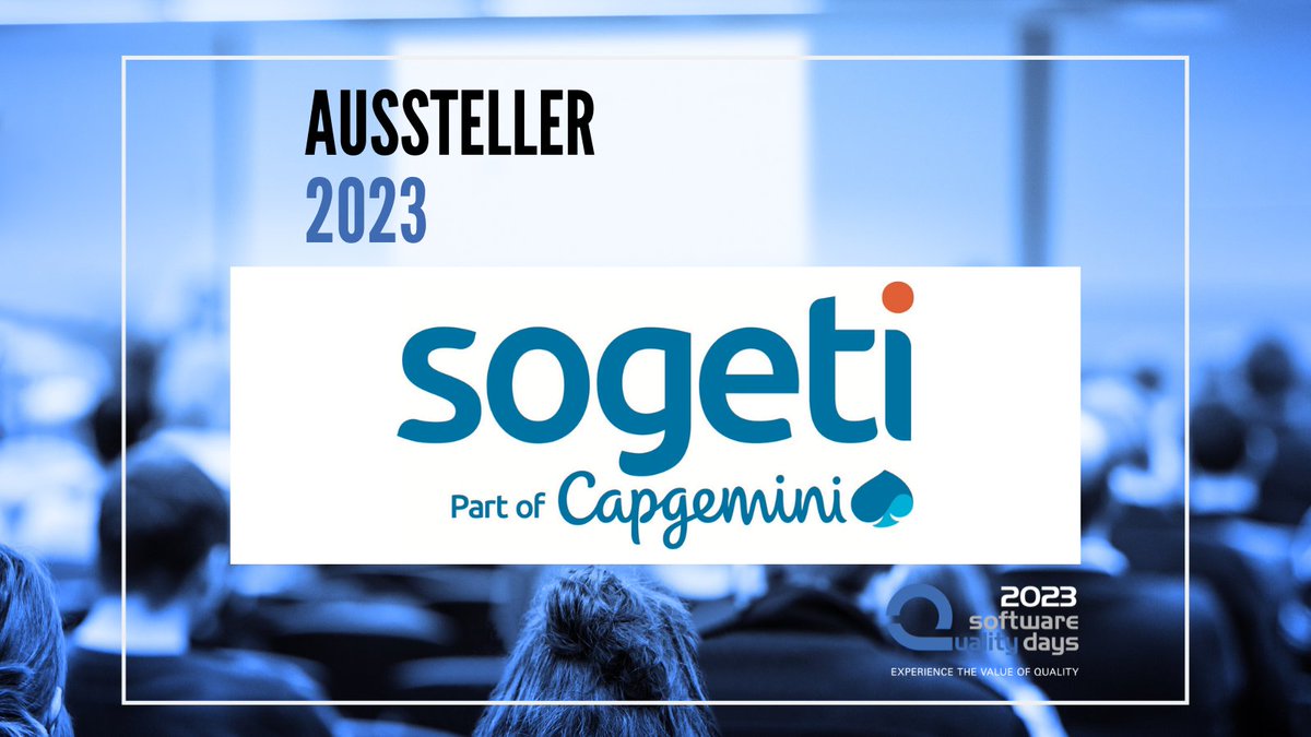 Wir freuen uns über <a href="/SogetiDE/">Sogeti Deutschland</a> als Aussteller.

Sogeti bietet Lösungen für Quality Engineering, Testing, Cloud und Cybersecurity, gestützt durch Künstliche Intelligenz sowie Automatisierung. 

#swqd #swqd2023 #conference #softwarequality #softwareconference