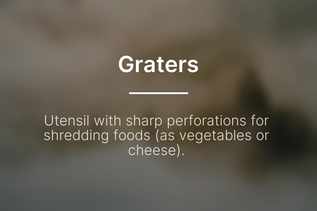 DailyDefPost's tweet image. Graters: Utensil with sharp perforations for shredding foods (as vegetables or cheese).

#Graters #WordOfTheDay #DailyDefinition