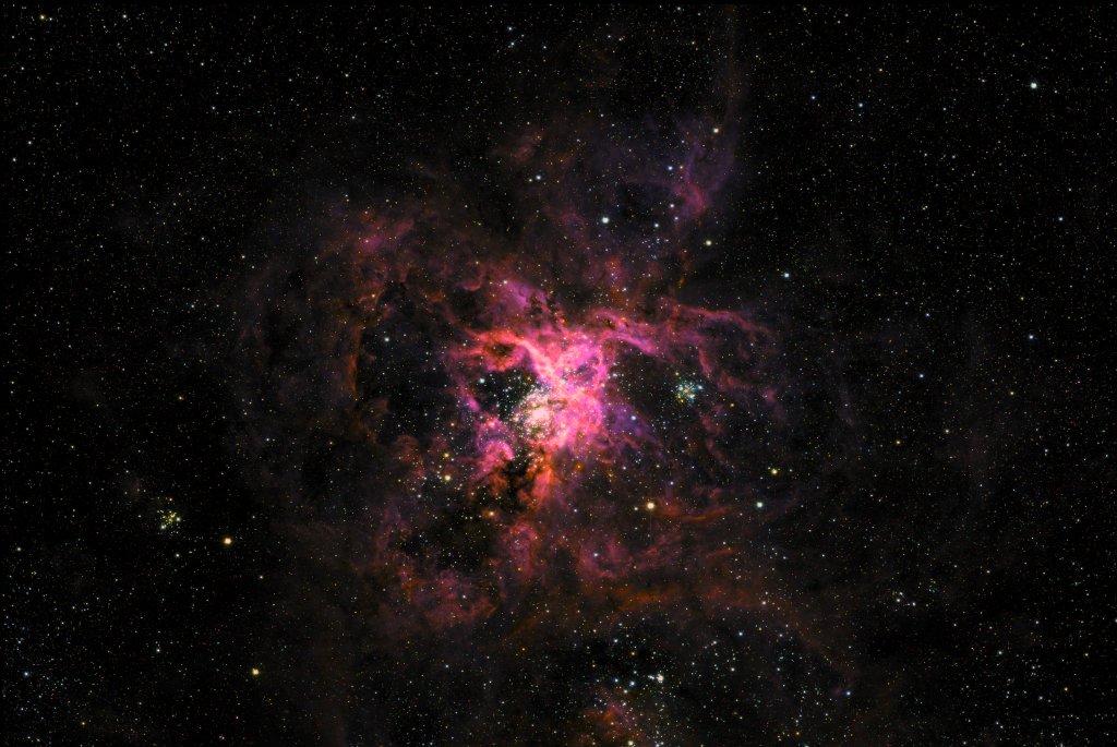 1picture4space1's tweet photo. The Tarantula Nebula from SuperBIT 
The Tarantula Nebula, also known as 30 Doradus, is more than a thousand light-years in diameter, a giant star forming region within nearby satellite galaxy the Large Magellanic Cl.
#space
#nasa https://t.co/5zoPqayXKs