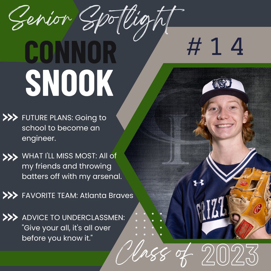 _CHHSBaseball's tweet photo. 🎓⚾CONNOR SNOOK # 14 ⚾🎓 https://t.co/G1yvexJ16n
