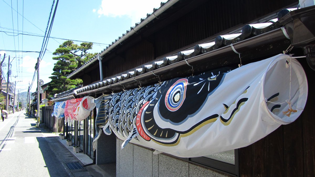 venayamaguchi's tweet photo. En las zonas rurales de Japón los koinobori son una estampa habitual estos días. Suspendidos de un mástil para que ondeen en el viento, simbolizan el deseo de que los hijos vuelen alto y tengan la perseverancia necesaria para salir airosos en los desafíos que le plantee la vida. https://t.co/QETGRtAh3q