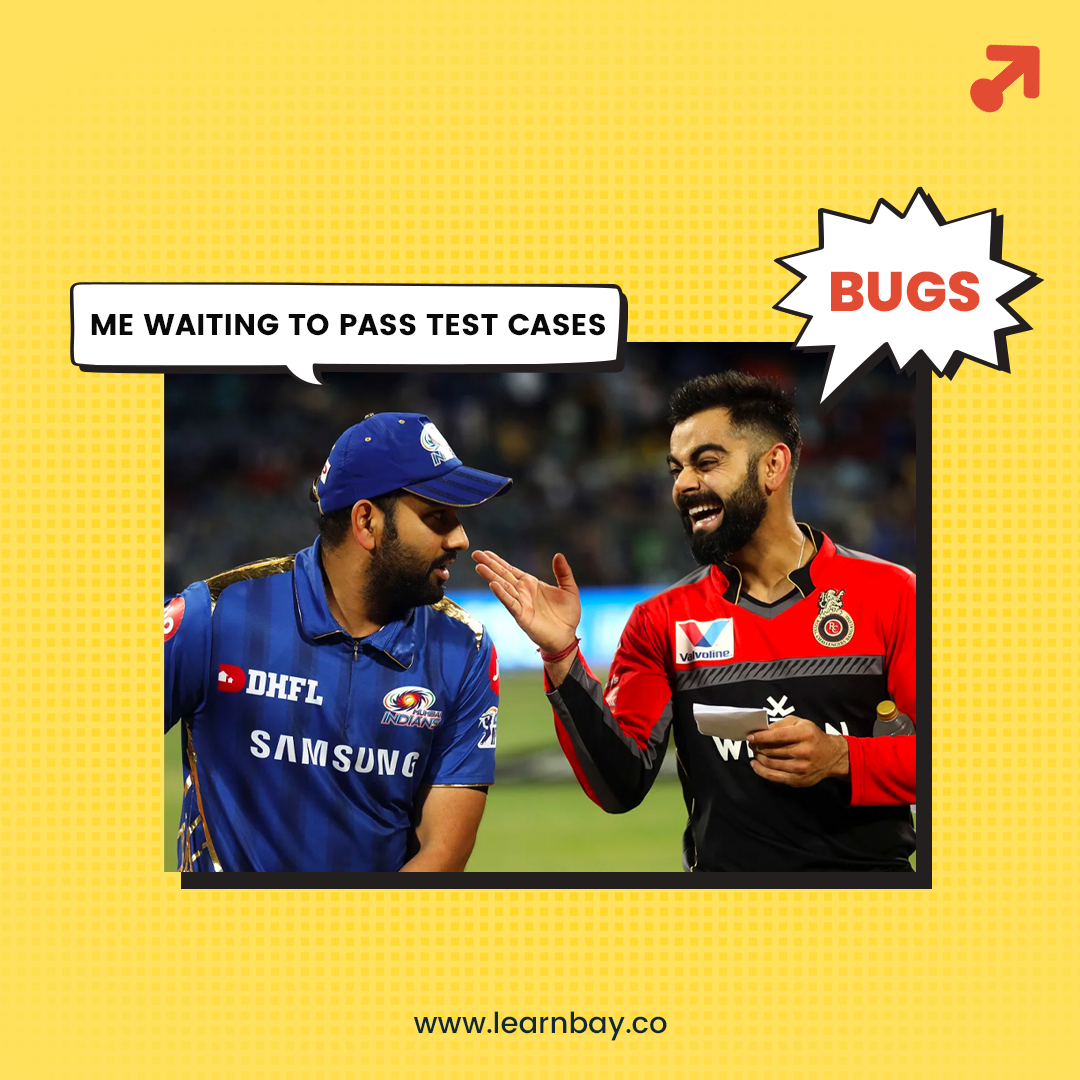 Learnbay's tweet image. When you finally pass all the test cases and get to retire in the codebase and BUGS show up! 😅 

📌Follow us @Learnbay

#learnbay #programmerslife #coderslife #developerslife #codersmeme #bugs #coders