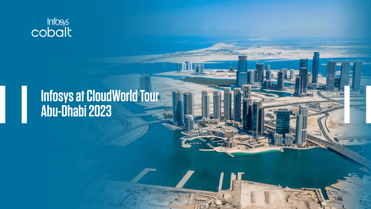 InfosysEvents's tweet photo. We are delighted to announce that Infosys is a proud sponsor at #Oracle #CloudWorldTour Abu-Dhabi 2023. Event will takes place on May 3 where you can learn how Infosys &amp; Oracle can help company transform into a cloud-connected enterprise. https://t.co/KnEkgRtuCT #InfyAtOCWTour23 https://t.co/FT4N6lyTpf