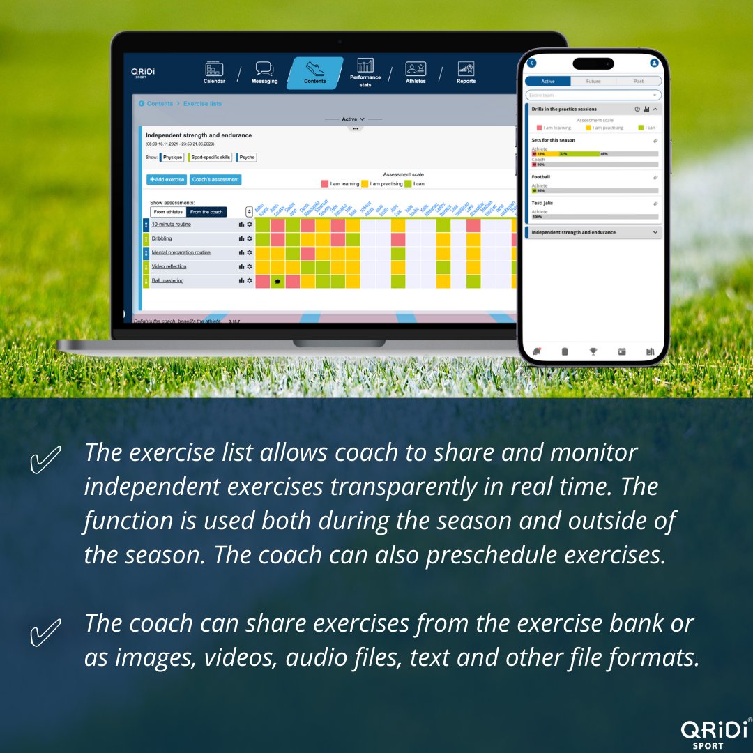 QridiSport's tweet photo. 📣💡FEATURE TIP: How to distribute
self-practice exercises to athletes?
#selfpractice #sport #sharingexercises #athletefeedback #summertraining #qridisport #bettercoaching #coachingtools #coachingplatform https://t.co/lmAQrLgLbp