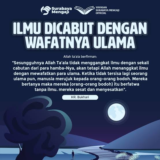 flash_poem's tweet photo. "Allah mencabut ilmu dengan mewafatkan ulama, sehingga di akhir zaman manusia mengambil orang bodoh sebagai rujukannya.." ujar kawanku yg alim

"Tapi bukankah ilmu semakin mudah dicari? Kau bisa temukan dalil apapun lengkap di internet ?"

"Itu Pengetahuan bukan ilmu kawan.." https://t.co/23pKy711oq