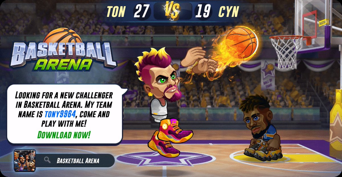 6softman9's tweet photo. Looking for a new challenger in Basketball Arena. My team name is tony9964, come and play with me! Download now! https://t.co/pbhF9PoGeA #basketballarena @basket_arena https://t.co/QkANp1i7OB