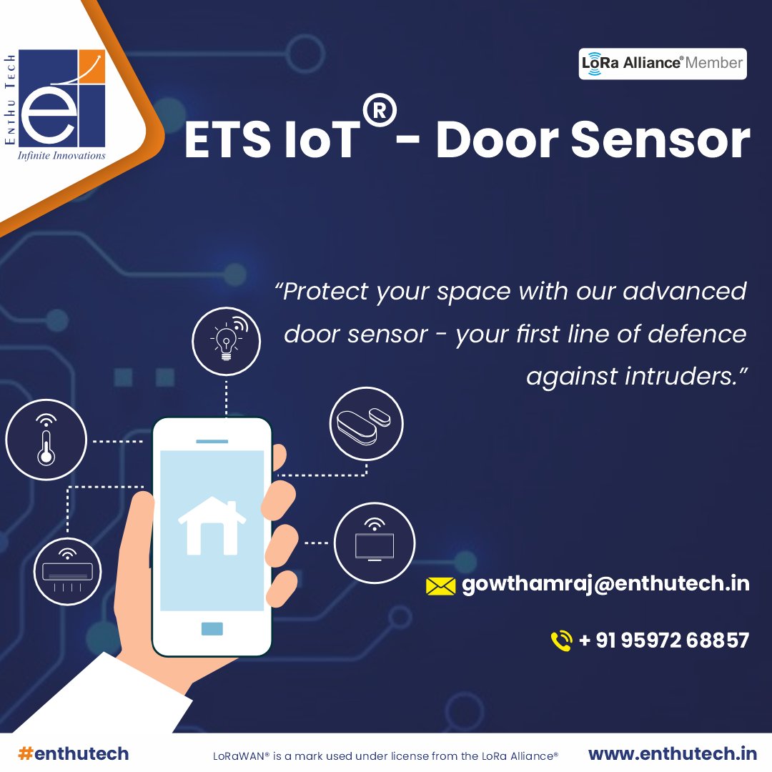 enthutechnology's tweet image. Protect your home or office with ease using our ETS Door Sensor. Upgrade to a smarter security solution with our door sensor today!

#EnthuTech #DoorSensor #HomeSecurity #OfficeSecurity #UserFriendly #HassleFreeInstallation #ReliableSecurity #PeaceOfMind #UpgradeNow #security