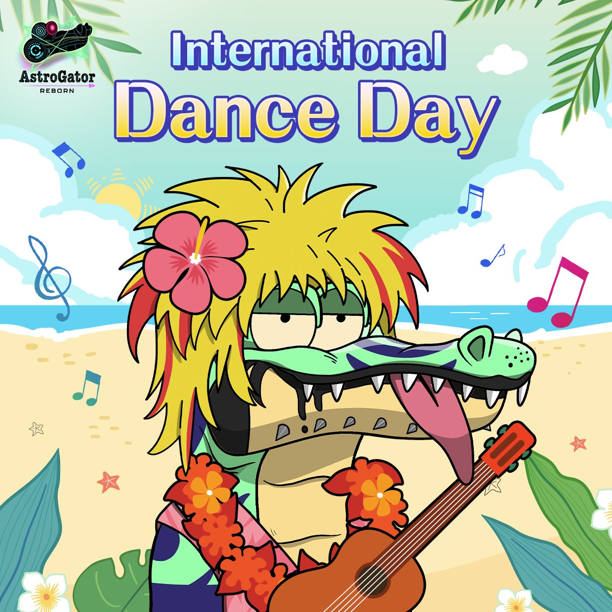 💃《International Dance Day》💃 
Dance along with the music and let it lead you to fly! 

 🐊Mint 👉 bit.ly/3ttU86p   
🐊Discord 👉 bit.ly/3Qito2J   #AstroGator_REBORN #AstroGator #GameFi #NFT #NFTs #NFTcommunity #nftart