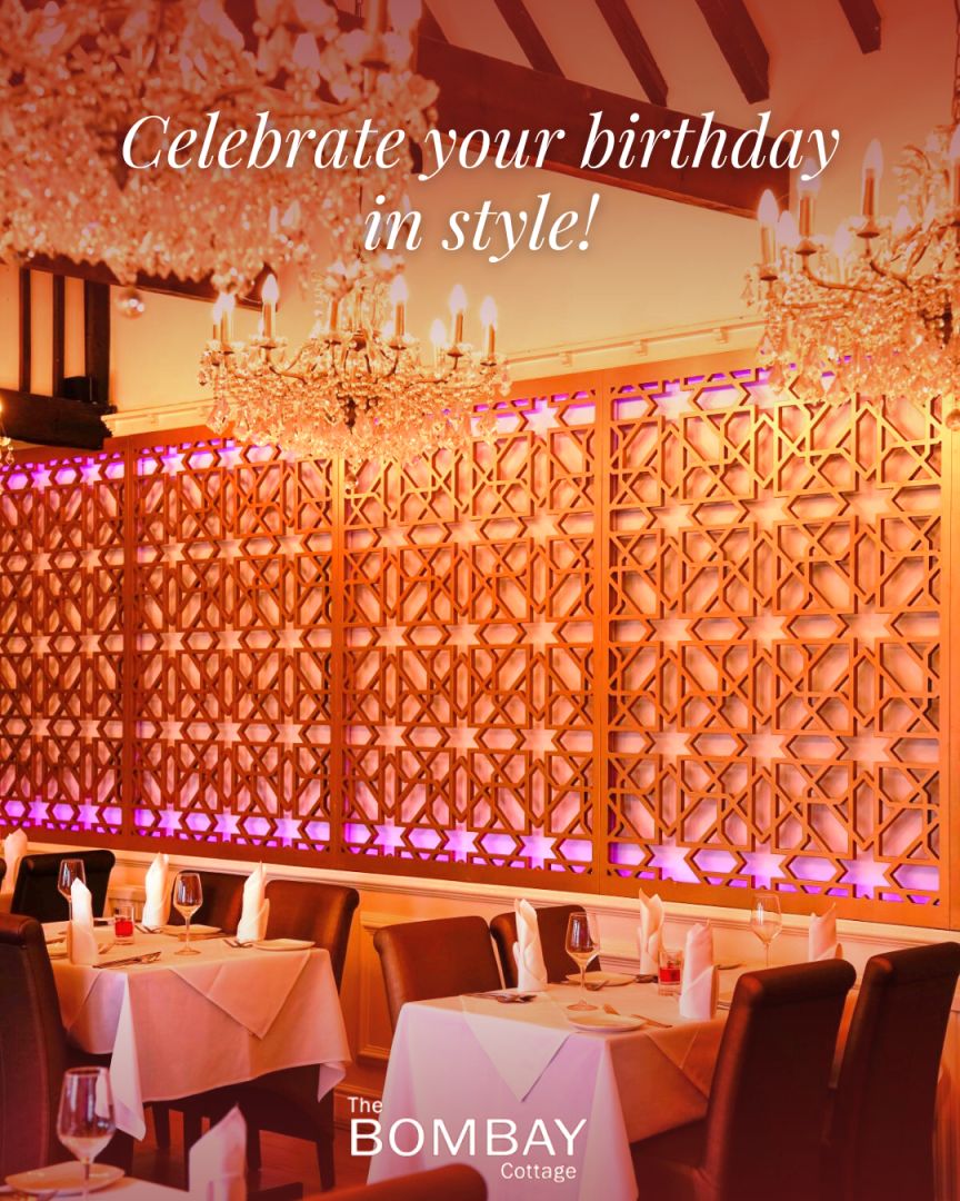 Whether celebrating with family and friends or enjoying a romantic evening for two, Bombay Cottage offers a luxurious setting for any birthday celebration, with a sophisticated ambience and an incredible range of authentic Indian dishes. 🎉😍🥂
