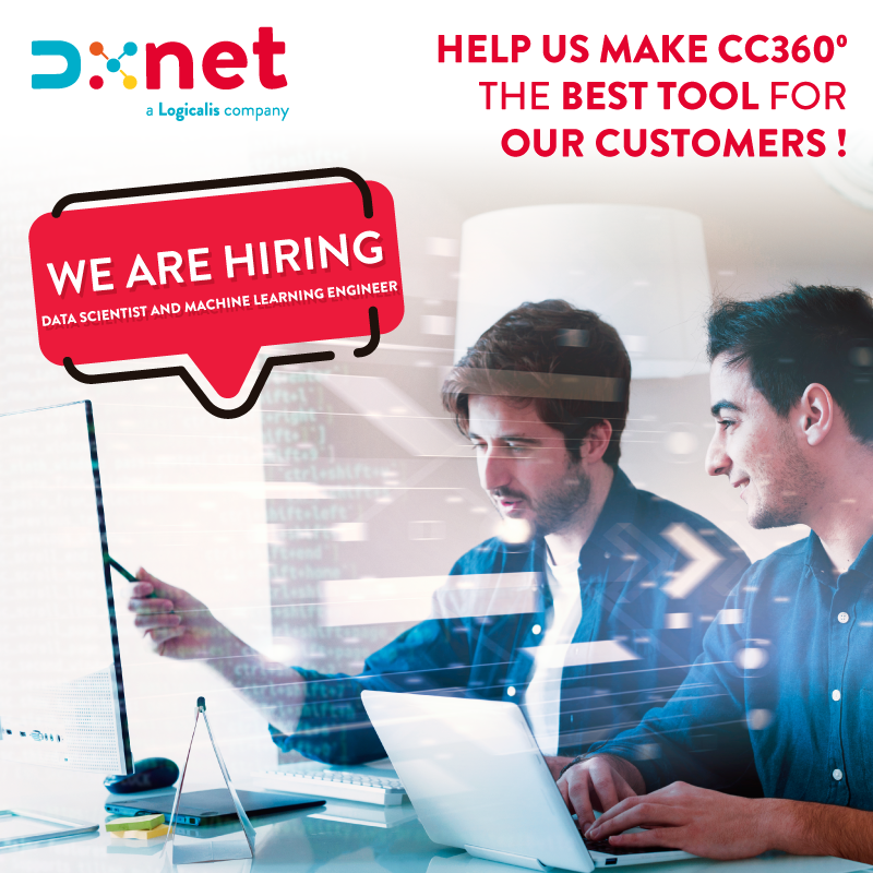 DXNet_'s tweet image. Help us make CC360º the best tool for our customers and deliver amazing experiences!  We&apos;ve got an #jobopportunity for a Data Scientist and Machine Learning Engineer.👉🏻How to apply? Send your #resume to contact@dxnet.io #Stacks #python , scikit-learn , #tensorflow , #pytorc