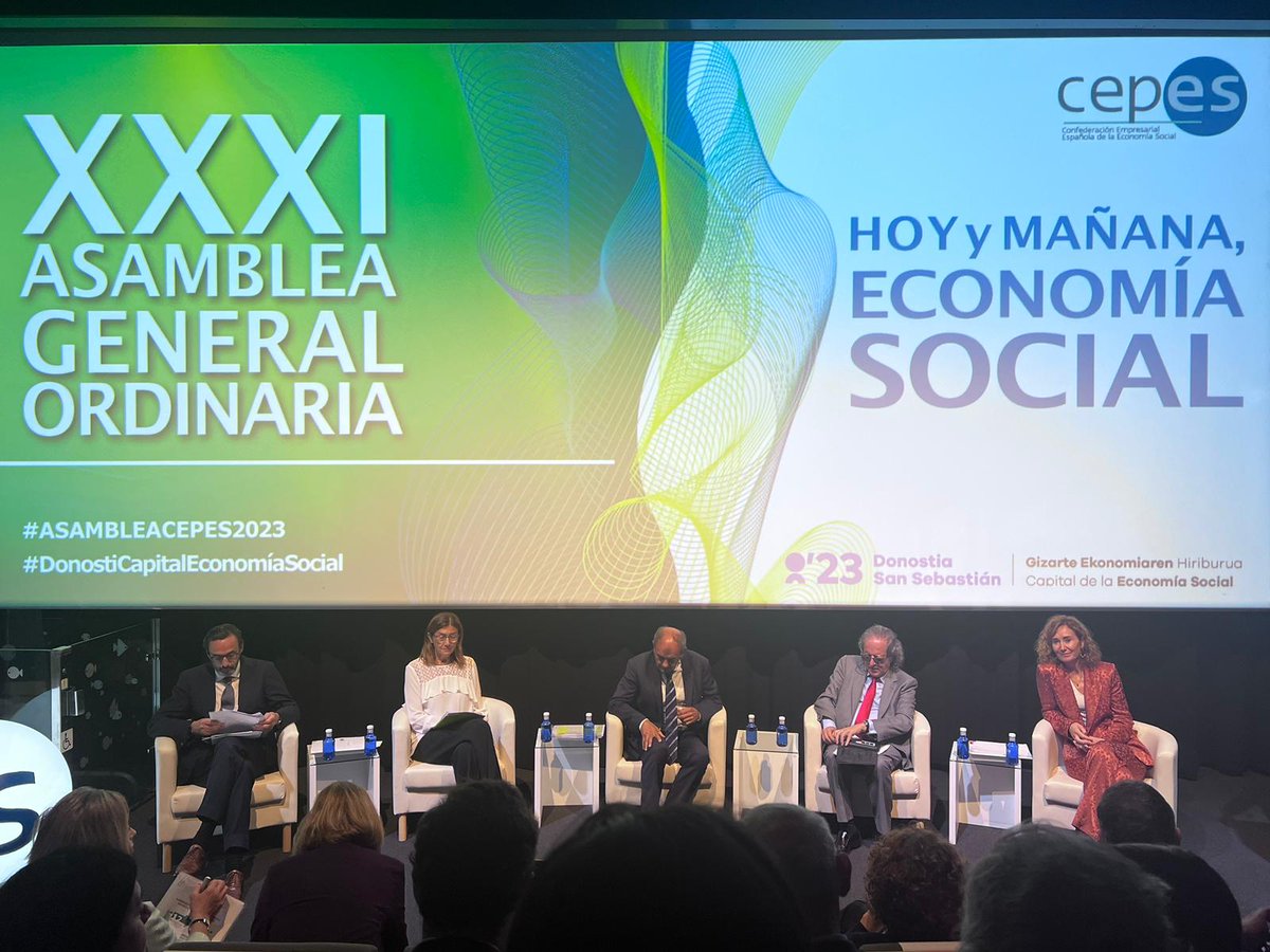 CoopAgroIB's tweet photo. Avui Jerònima Bonafé participa en la #AsambleaCEPES2023 a San Sebastià com a vicepresidenta 1ª representant a @CoopsAgroES
#DonostiaCapitalEconomíaSocial
#economiasocial
#someconomiasocial https://t.co/Z6XQwAT87i
