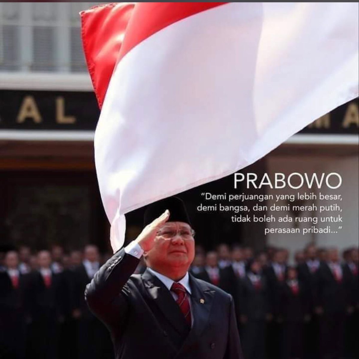 prabow08's tweet photo. Demi perjuangan yang lebih besar, demi bangsa dan merah putih #prabowo https://t.co/n4PtUq3kJy